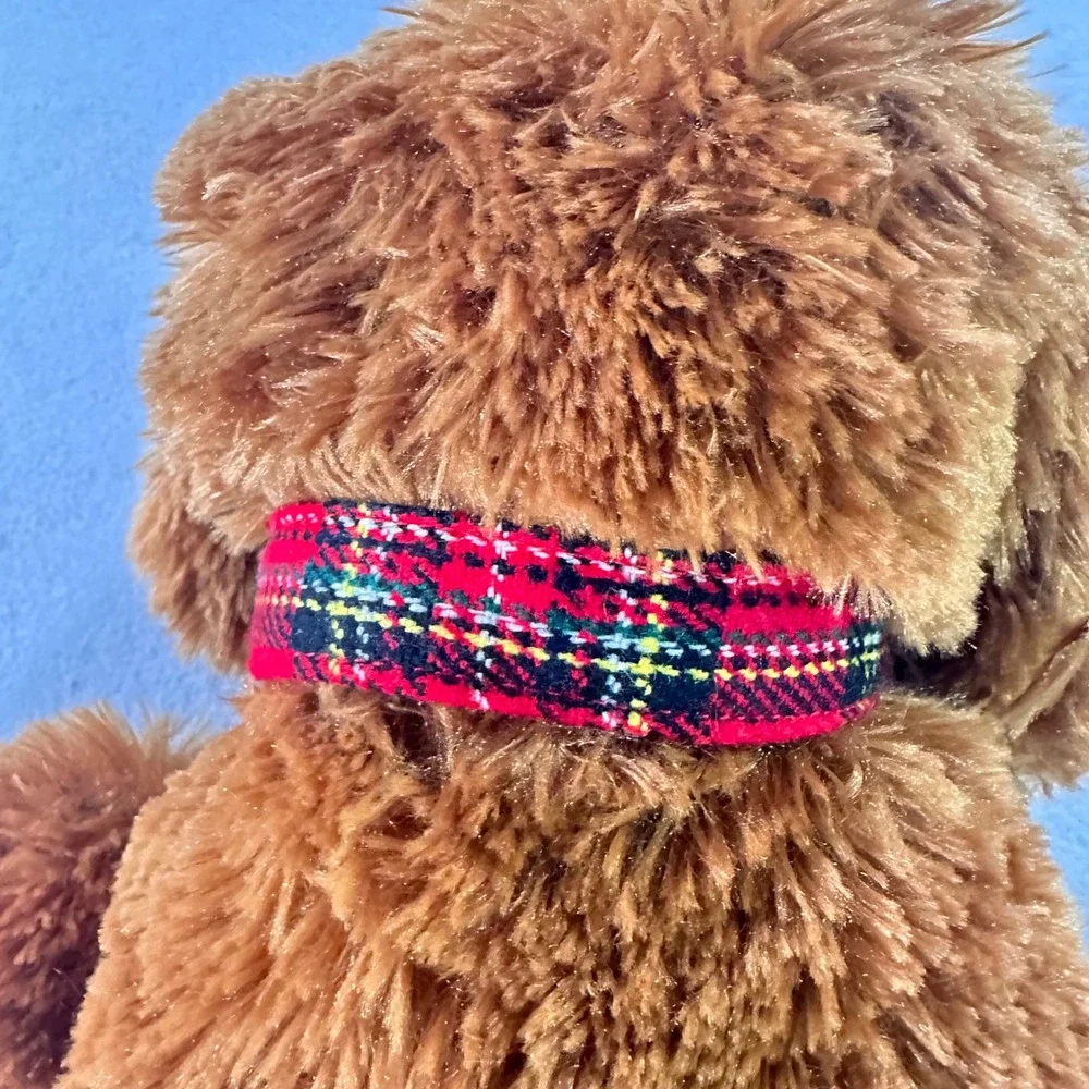 Vintage NWT GUND Lord & Taylor Labradoodle Plush Brown Dog Collar 12